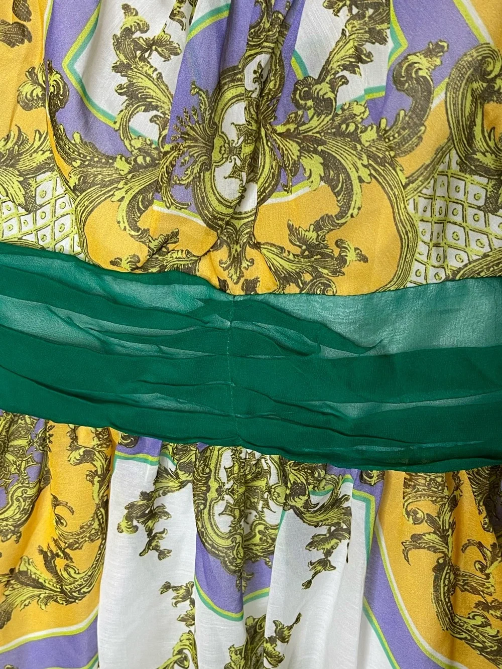Alexia Admor Yellow, Green & Purple Printed Sundress NWT Sz M - Picture 5 of 5